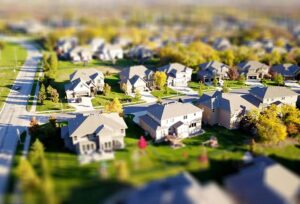 Image of a modern subdivision from above